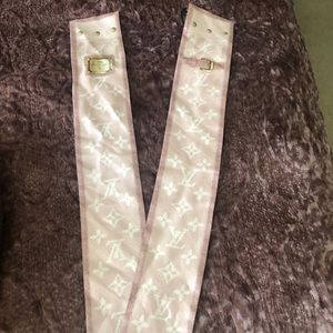 Louis Vuitton Monogram Pink Silk Scarf